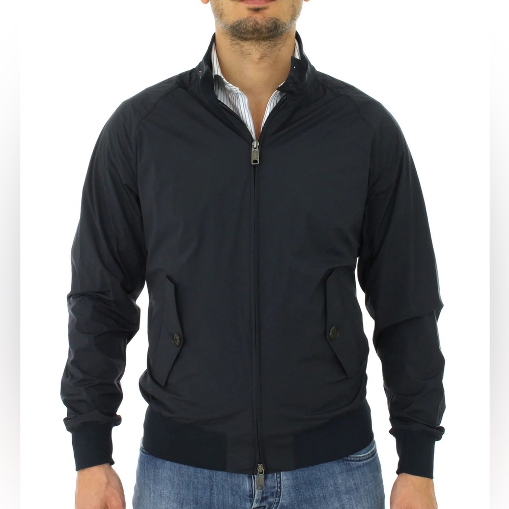 Baracuta Men's Navy Blue G9 Harrington Stretch Bomber Jacket Coat 38 NWT